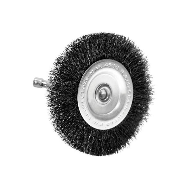 Century Drill & Tool Century Drill Drill Radial Wire Brush 4" Dia. Steel Crimped 76443 - main